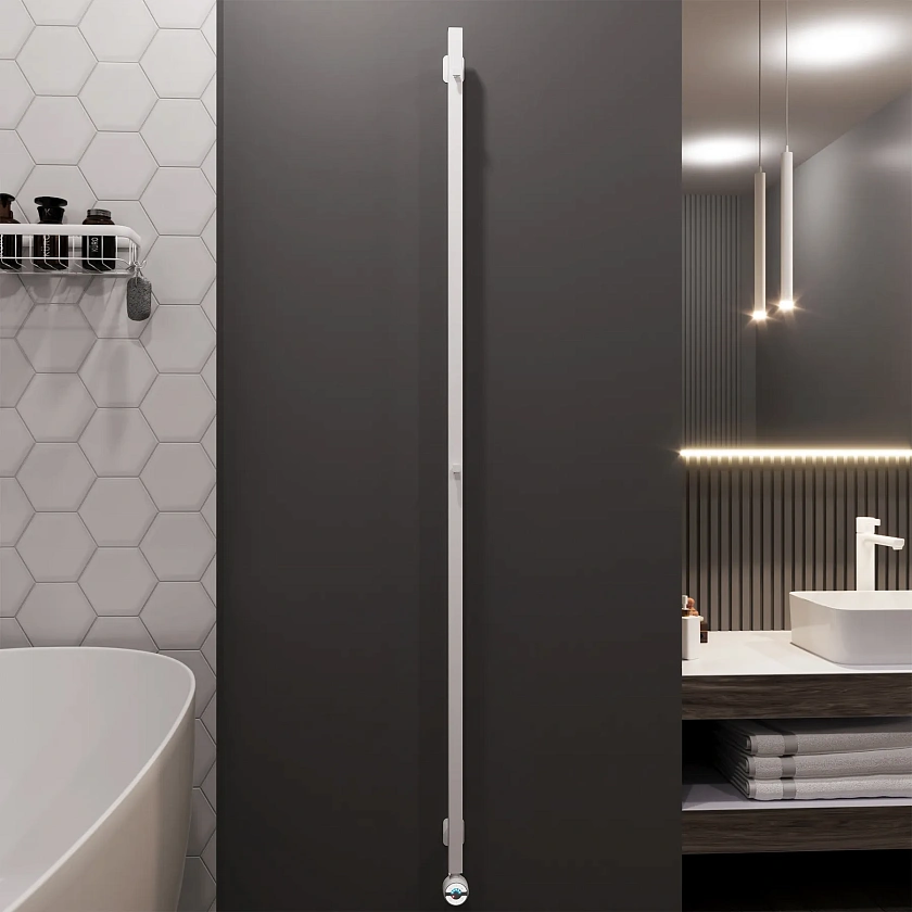 Полотенцесушитель электрический Grota Corsa 30x1800 N RAL9016 EL Белый