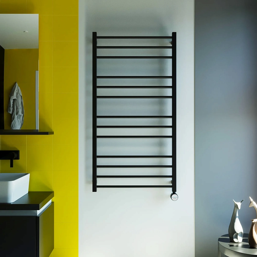 Полотенцесушитель электрический Grota eco classic 630x1200 N RAL9005 EL Черный