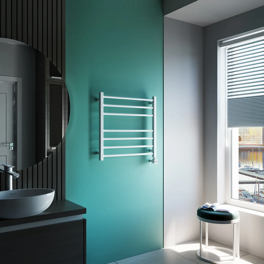 Полотенцесушитель электрический Grota eco classic 630x600 N RAL9016 EL Белый