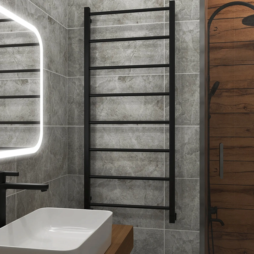 Полотенцесушитель водяной Grota Simple 530x1200 NRAL 9005 Черный