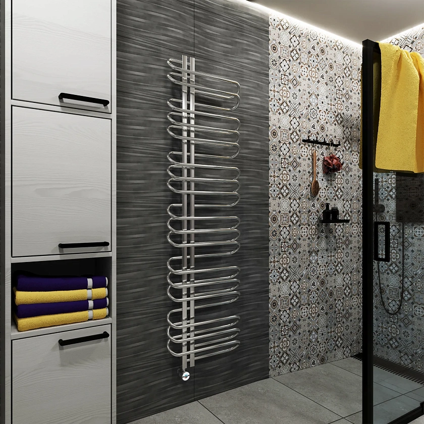 Полотенцесушитель электрический Grota Stelle L 500x1800 NP EL Хром глянцевый