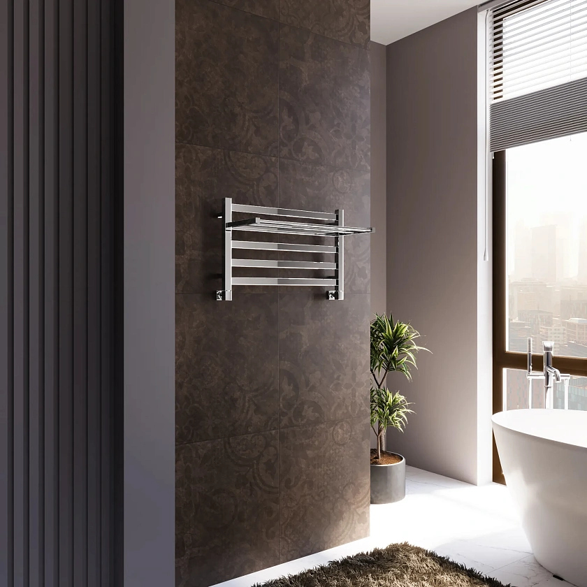 Полотенцесушитель водяной Grota comfort 630х375 NP Хром глянцевый