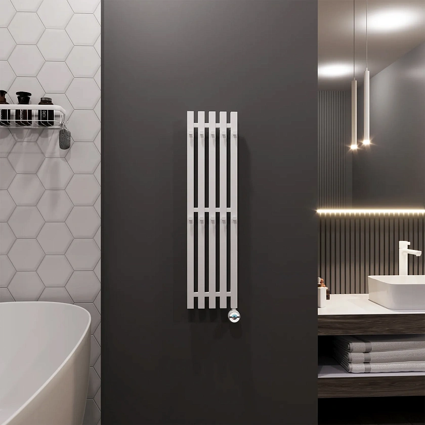 Полотенцесушитель электрический Grota Corsa 230x900 N RAL9016 EL Белый