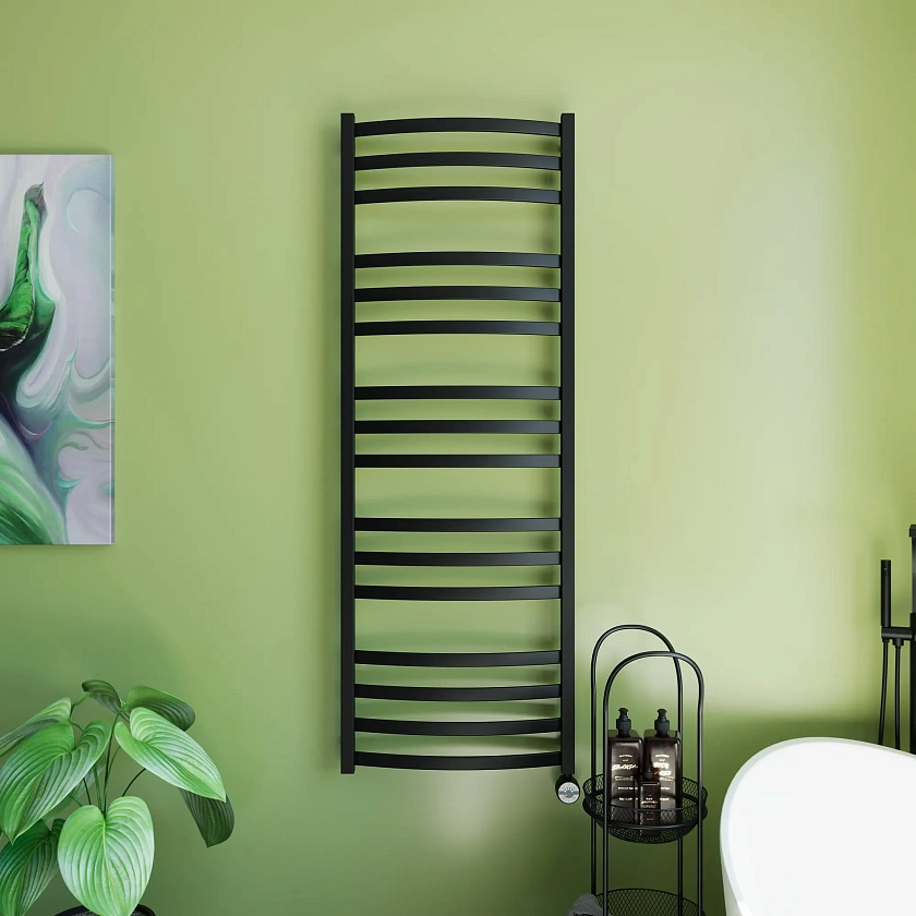Полотенцесушитель электрический Grota Novita 530x1500 N RAL9005 EL Черный