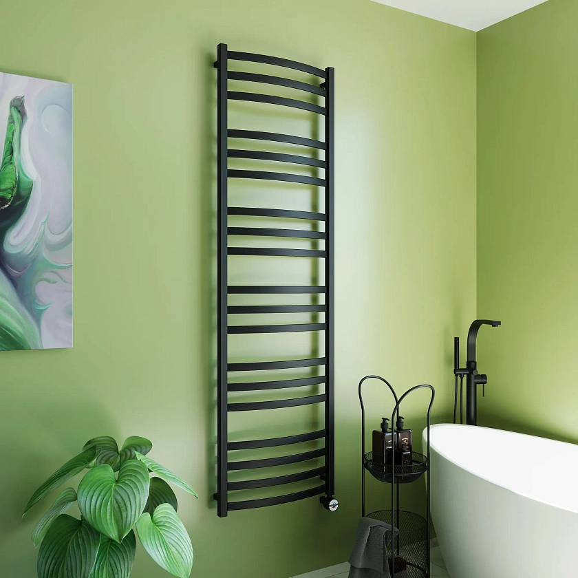 Полотенцесушитель электрический Grota Novita 530x1800 N RAL9005 EL Черный