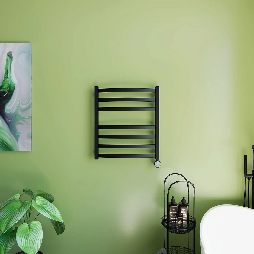 Полотенцесушитель электрический Grota Novita 530x600 N RAL9005 EL Черный