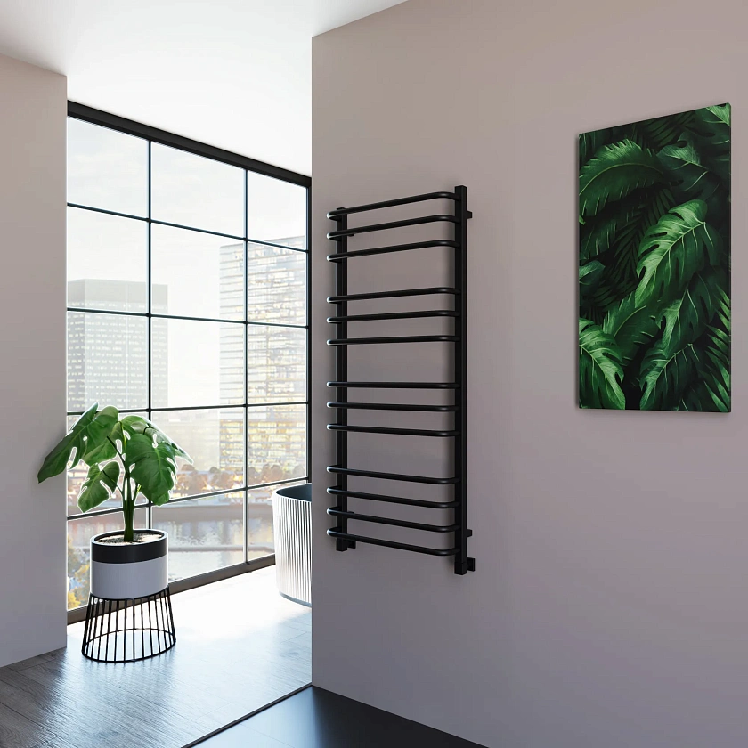 Полотенцесушитель водяной Grota EcoForte 530x1200 N RAL9005 Черный