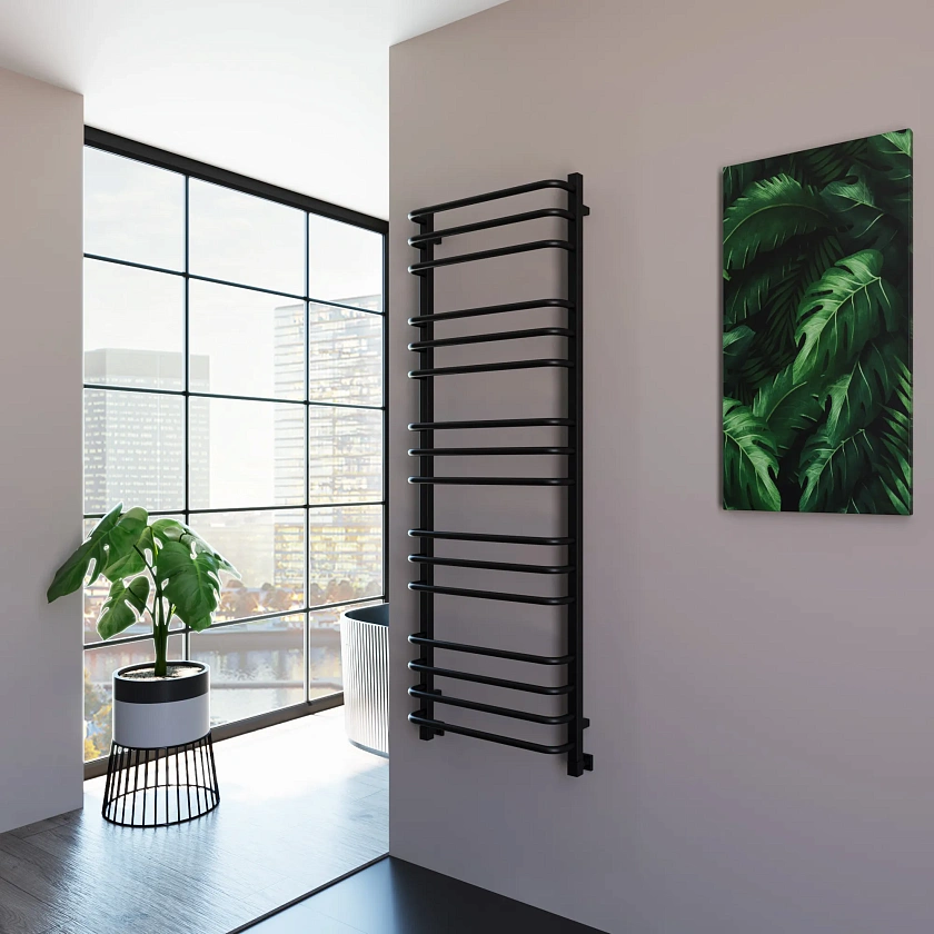 Полотенцесушитель водяной Grota EcoForte 530x1500 N RAL9005 Черный