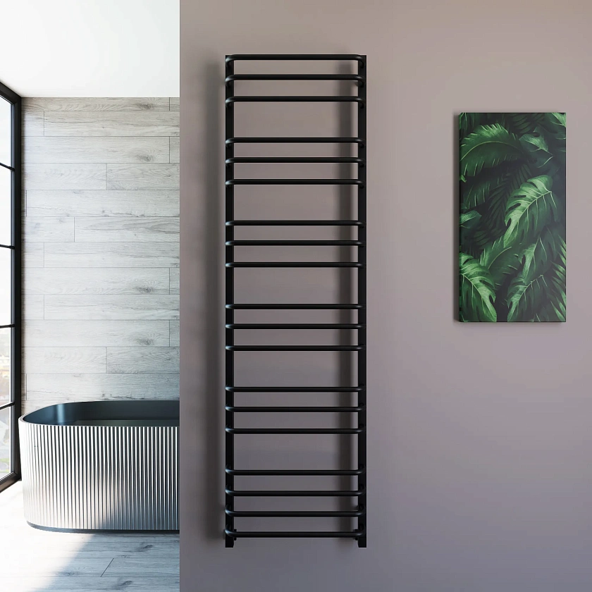 Полотенцесушитель водяной Grota EcoForte 530x1800 N RAL9005 Черный