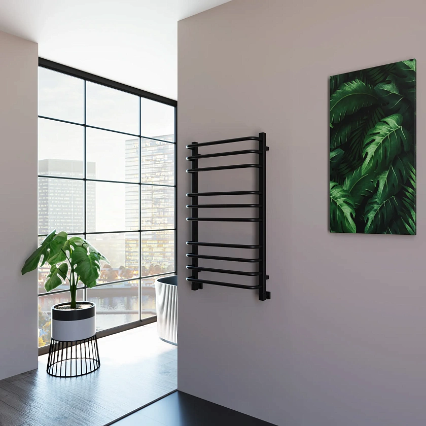 Полотенцесушитель водяной Grota EcoForte 530x900 N RAL9005 Черный