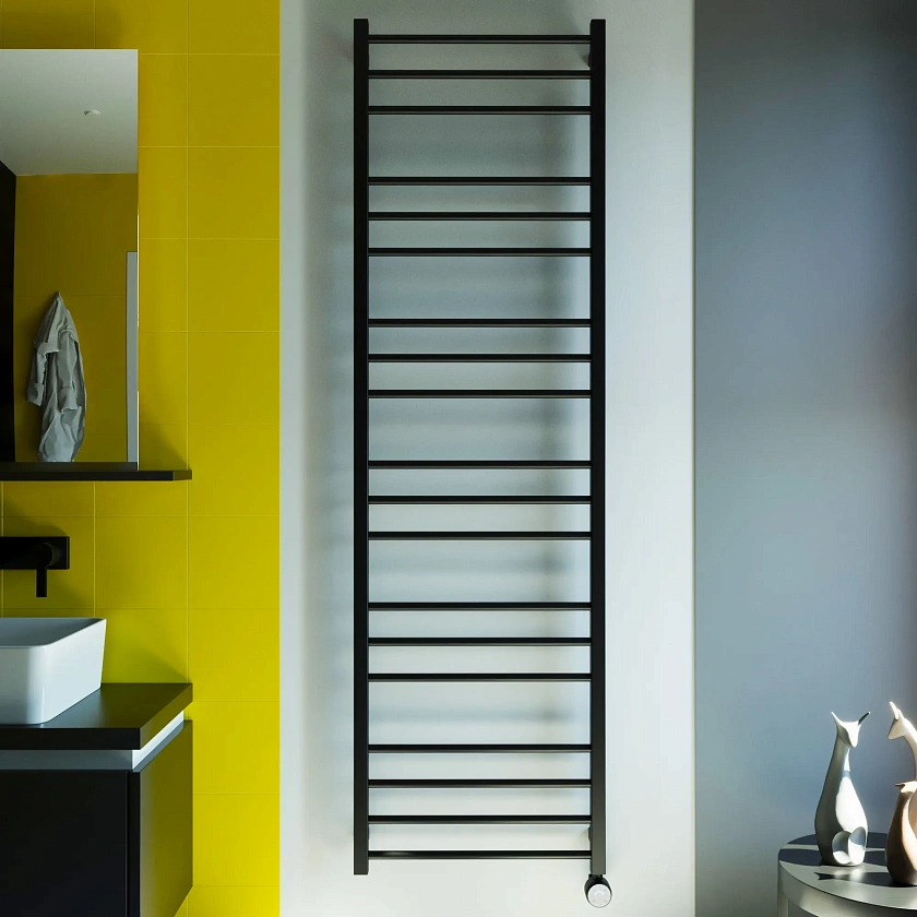 Полотенцесушитель электрический Grota eco classic 530x1800 N RAL9005 EL Черный