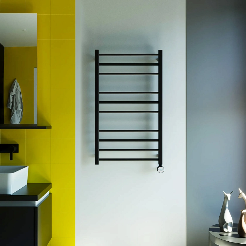 Полотенцесушитель электрический Grota eco classic 530x900 N RAL9005 EL Черный