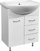 Тумба с раковиной Stella Polar Фантазия SP-00000756+SD-00000590 Белый