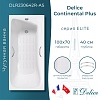 Ванна Delice Continental Plus, 100х70, DLR230642R-AS