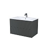 Тумба с раковиной IDDIS Bild BIL80G0i95K Темно-серый