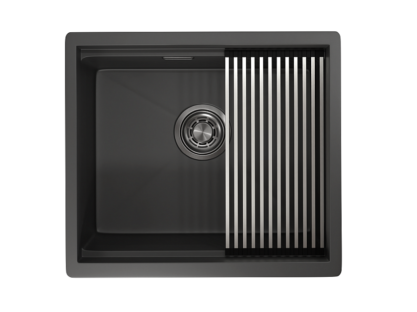 Кухонная мойка Granula Kitchen Space 5045U, черный матовый