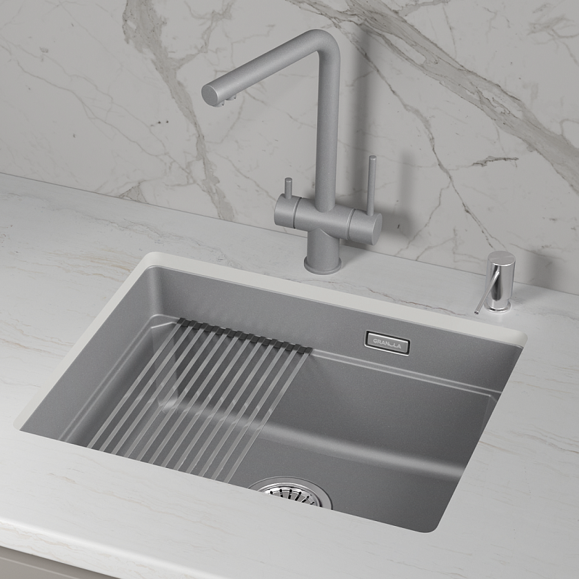 Кухонная мойка Granula Kitchen Space 5501iU, алюминиум