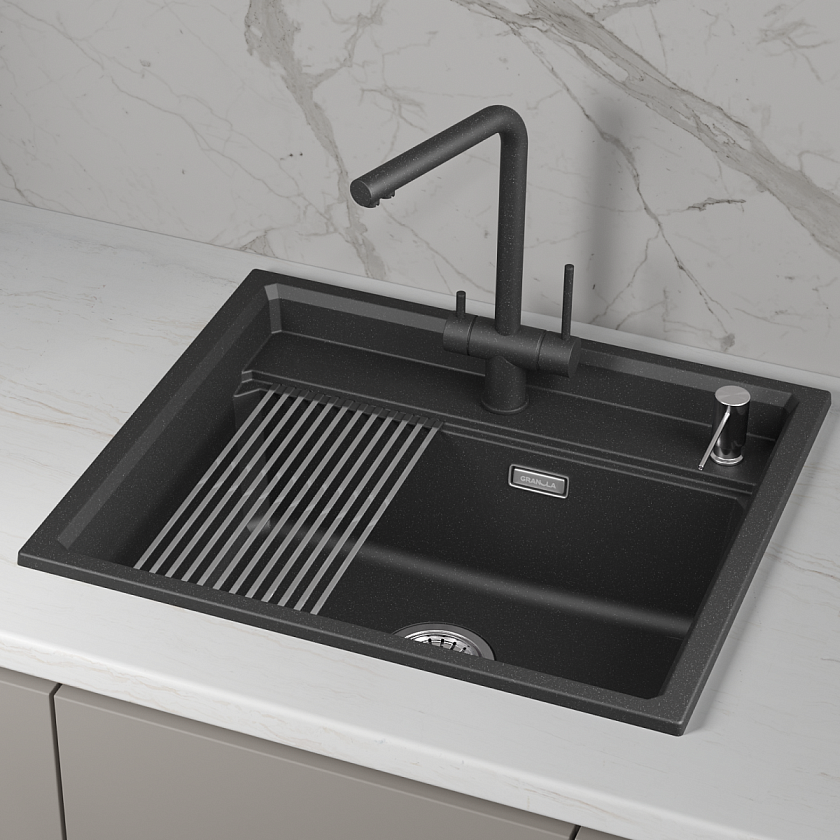 Кухонная мойка Granula Kitchen Space 6003i, черный
