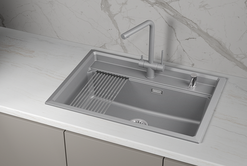 Кухонная мойка Granula Kitchen Space 7301i, алюминиум