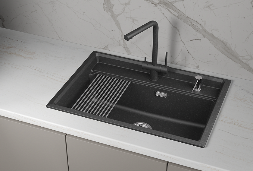 Кухонная мойка Granula Kitchen Space 7301i, черный