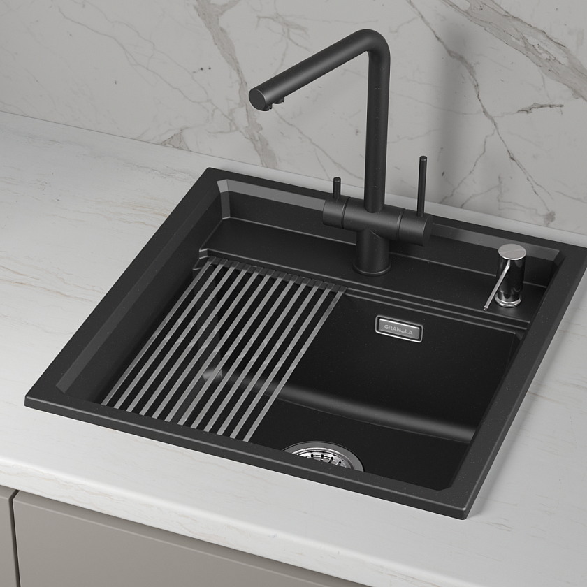 Кухонная мойка Granula Kitchen Space 5002i, шварц