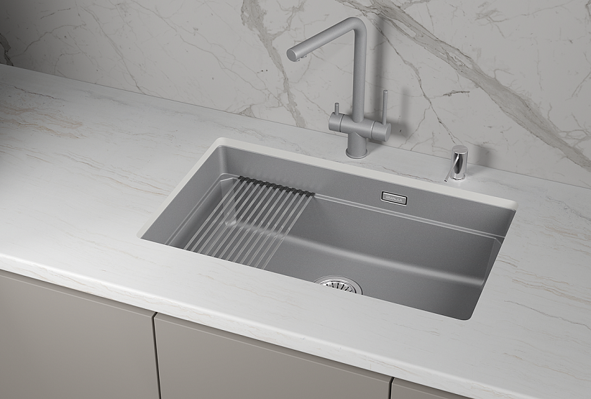 Кухонная мойка Granula Kitchen Space 7303iU, алюминиум
