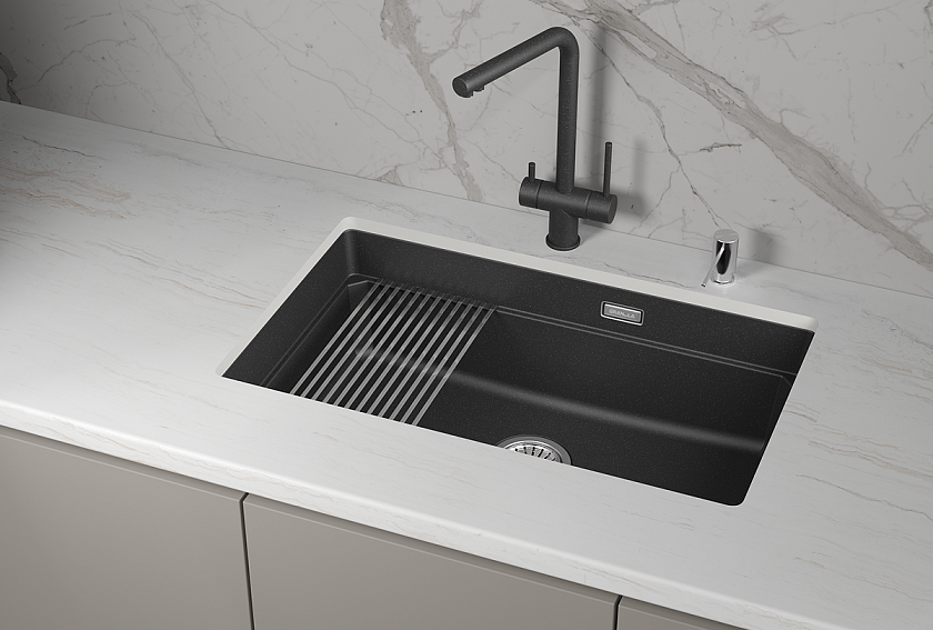 Кухонная мойка Granula Kitchen Space 7303iU, черный