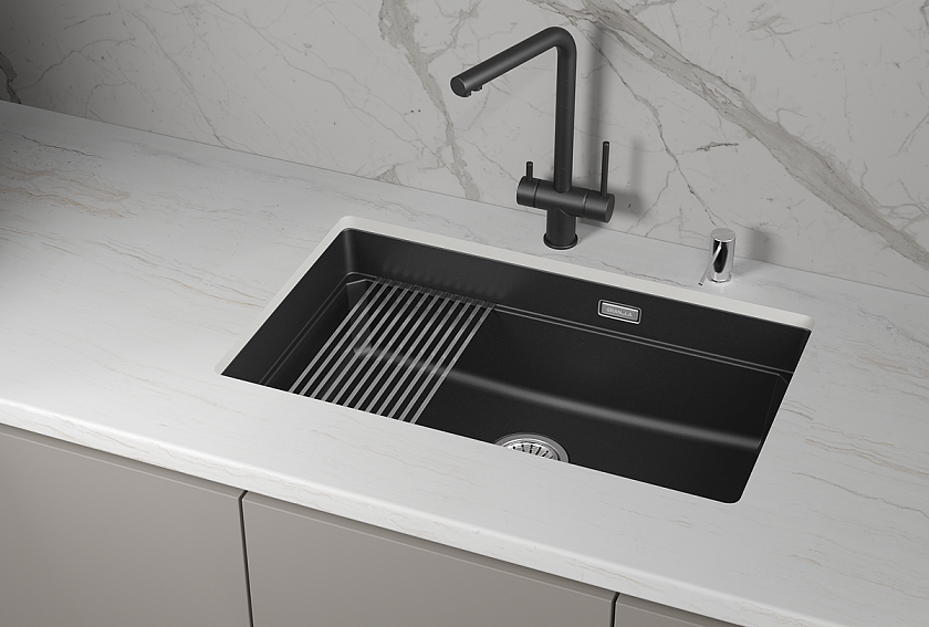 Кухонная мойка Granula Kitchen Space 7303iU, шварц