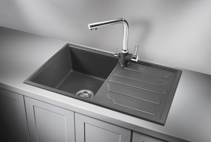 Кухонная мойка Granula 8002, графит