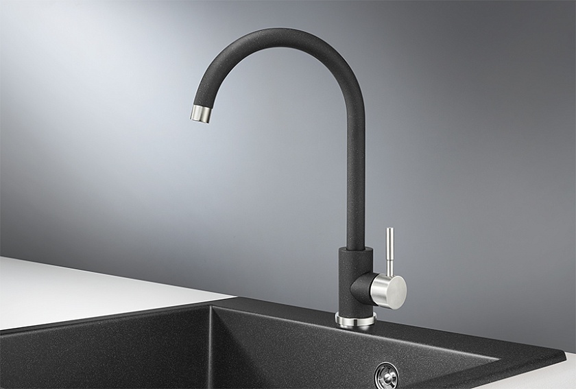 Кухонный смеситель GRANULA Standart ST-4031, ЧЁРНЫЙ