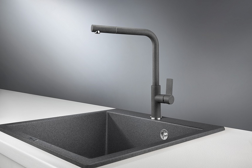 Кухонный смеситель GRANULA 2502, ГРАФИТ