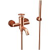 Смеситель для ванны Remer Rubinetterie Chrono, медь брашированная, CH02RP