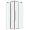 Душевая дверь Grossman Galaxy раздвижная, 90см, 1/2.K33.01.90.10.00