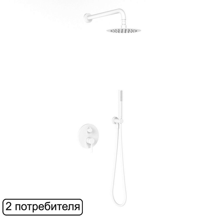 Душевая система встраиваемая EXCELLENT Pi, белый матовый, AREX.SET.1245WH