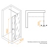 Душевая перегородка RGW Z-072B 352207203-14 300 мм, стекло прозрачное