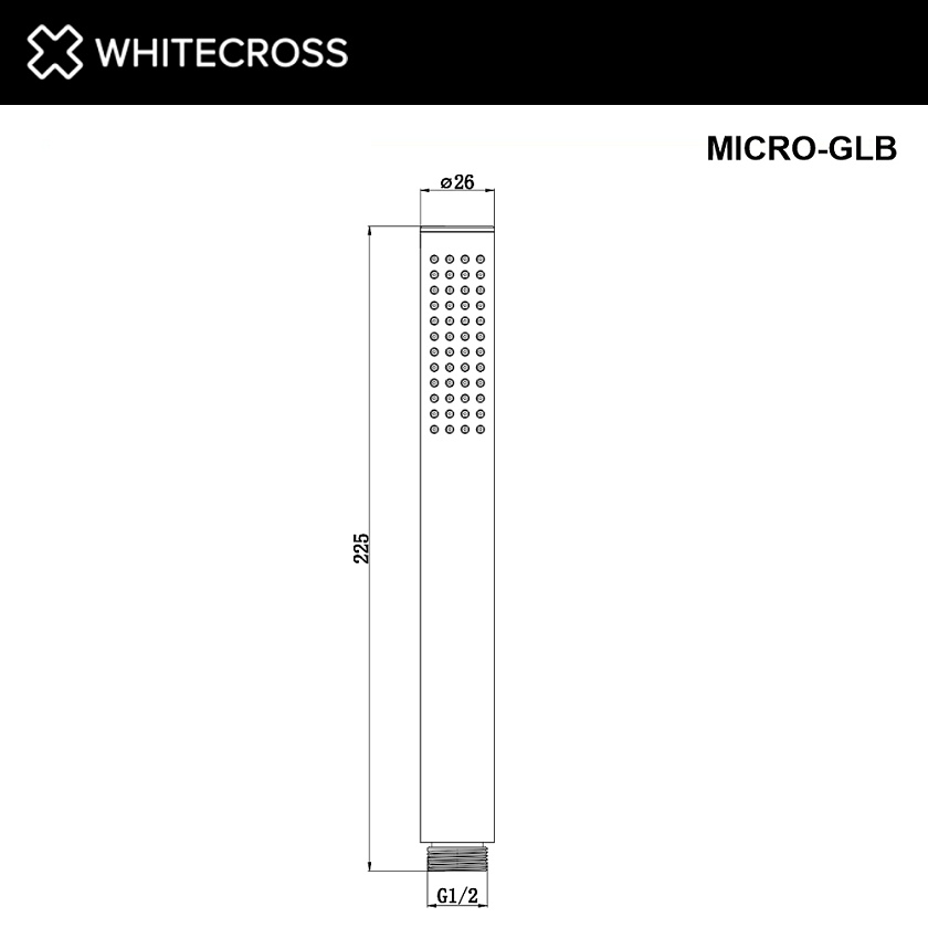 Лейка для душа WHITECROSS, золото брашированное, MICRO-GLB
