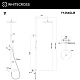 Душевая система WHITECROSS Y с термостатом, золото брашированное, Y1254GLB - изображение 3