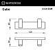 Крючок двойной для полотенец WHITECROSS Cubo, оружейная сталь, CU2412GM  - изображение 2