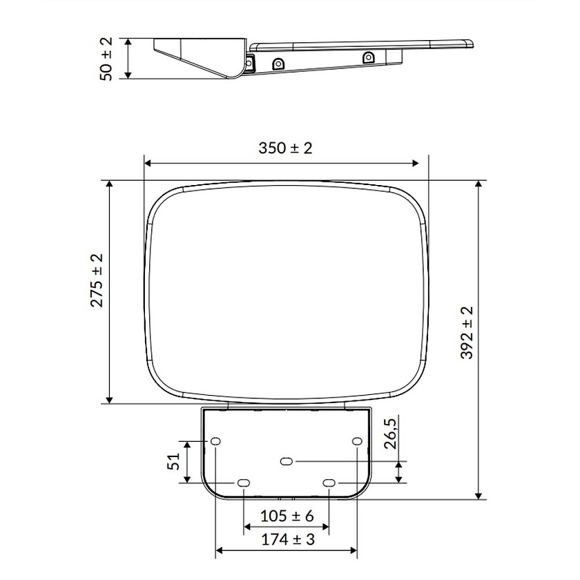 Сиденье для душа EXCELLENT, черное, DOAC.1501BL