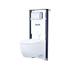 Инсталляция с подвесным унитазом и клавишей IDDIS Basic, хром, BASAI01i73
