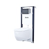 Инсталляция с подвесным унитазом и клавишей IDDIS Basic, черная, BASAI02i73