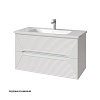 Тумба с раковиной Caprigo Modo Terza, 100 см, 35615eml, эмаль