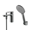 Смеситель на борт ванны Aquatek Ника, оружейная сталь, AQ1844BGM