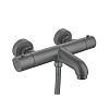 Смеситель для ванны Aquatek с термостатом, оружейная сталь, AQ1043BGM