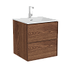 Тумба с раковиной Vitra Metropole Edge 67154, 58, орех
