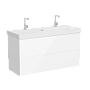 Тумба с раковиной Vitra Metropole Pure 67334, 118, глянцевый белый