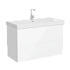 Тумба с раковиной Vitra Metropole Pure 67333, 98, глянцевый белый