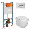 Инсталляция с унитазом Vitra Mia Round 9856B003-7200, белый