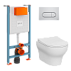 Инсталляция с унитазом Vitra Zentrum Round 9879B003-7200, белый