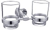 Стакан для ванной CeramaLux LOFT Series двойной, хром, 53903